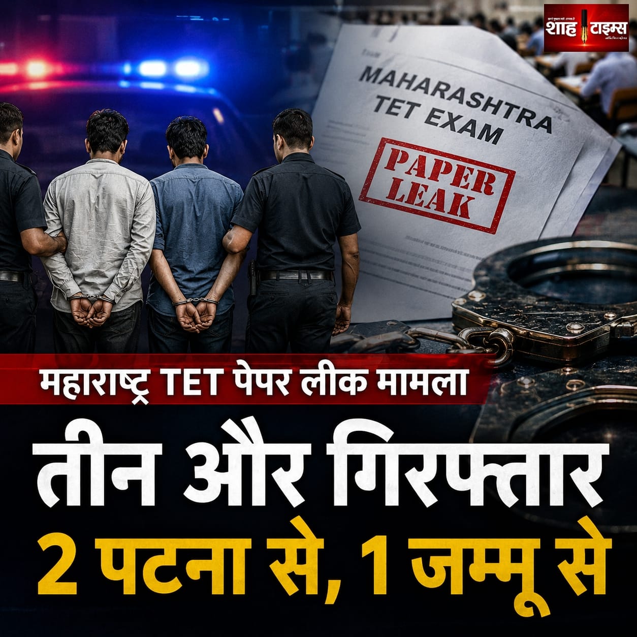महाराष्ट्र टीईटी पेपर लीक: पटना और जम्मू से तीन और गिरफ्तार, आरोपियों की संख्या 11 हुई