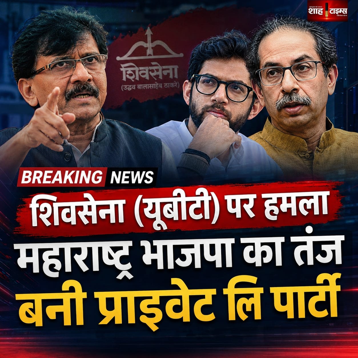शिवसेना (यूबीटी) पर भाजपा का हमला, कहा- 'प्राइवेट लिमिटेड पार्टी' बन चुकी है