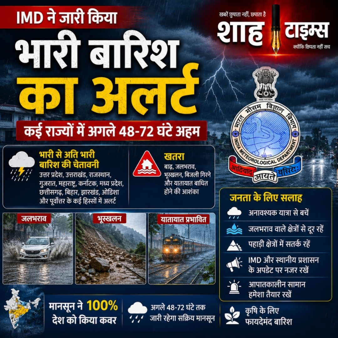 IMD Heavy Rain Alert: कई राज्यों में भारी से अति भारी बारिश की चेतावनी, प्रशासन अलर्ट पर