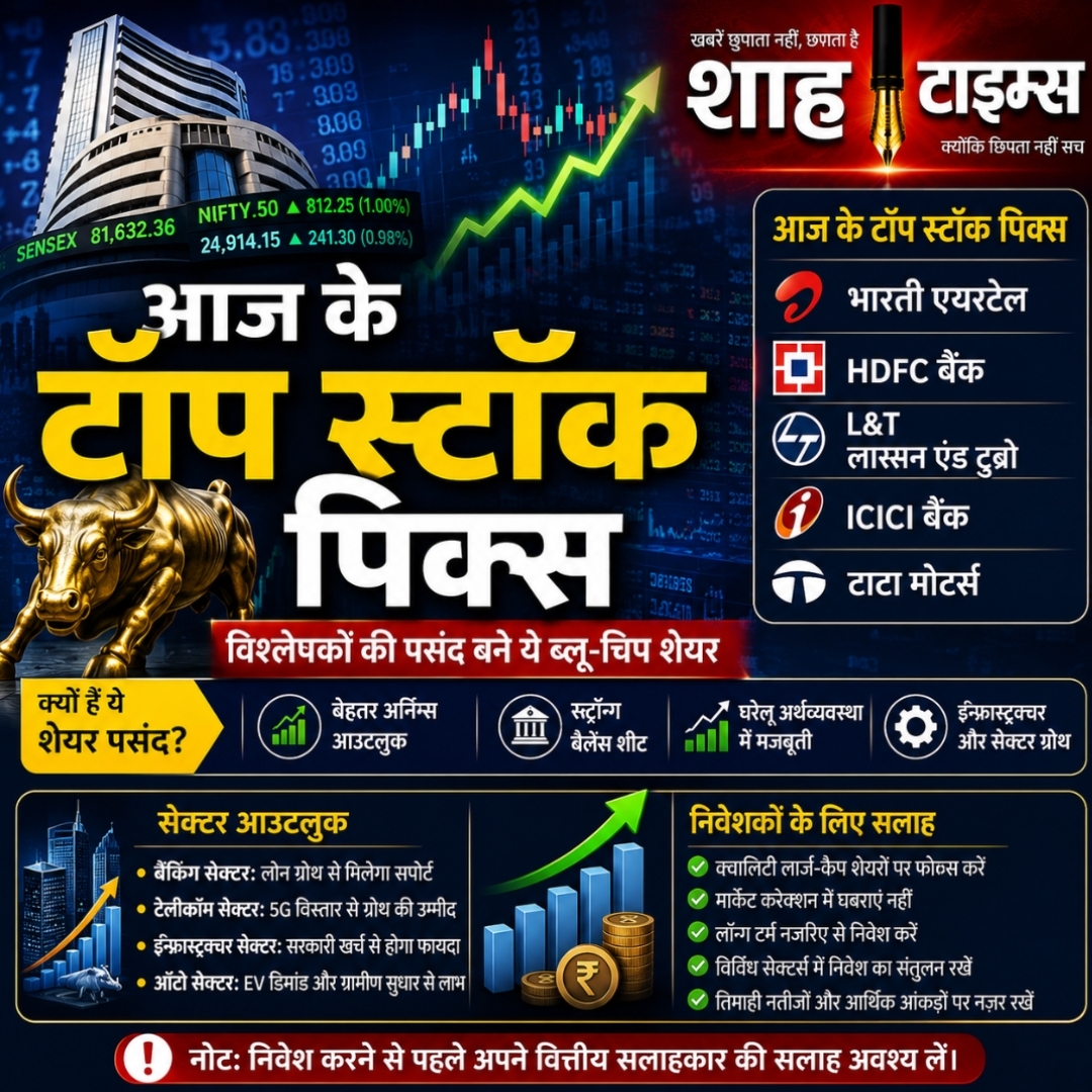 Top Stock Picks Today: Bharti Airtel, HDFC Bank समेत ब्लू-चिप शेयरों पर विश्लेषकों का भरोसा