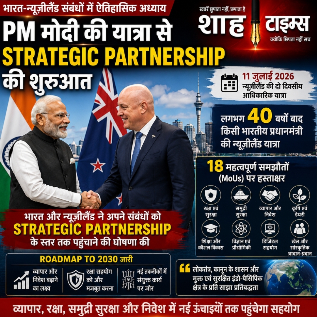 भारत-न्यूज़ीलैंड Strategic Partnership की शुरुआत, पीएम मोदी की ऐतिहासिक यात्रा से रिश्तों को नई दिशा