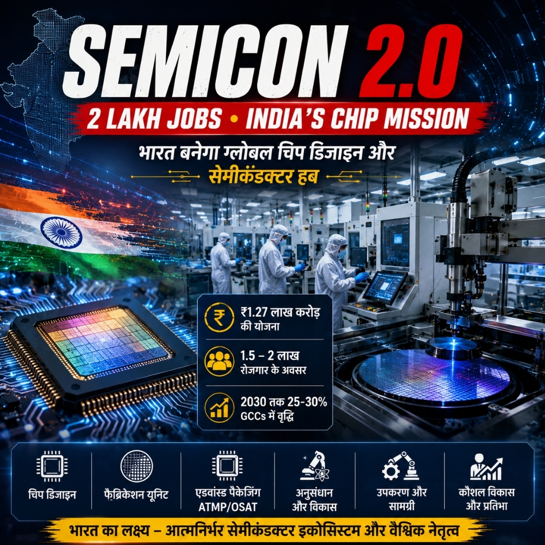 Semicon 2.0: अगले 5 वर्षों में 2 लाख रोजगार की उम्मीद