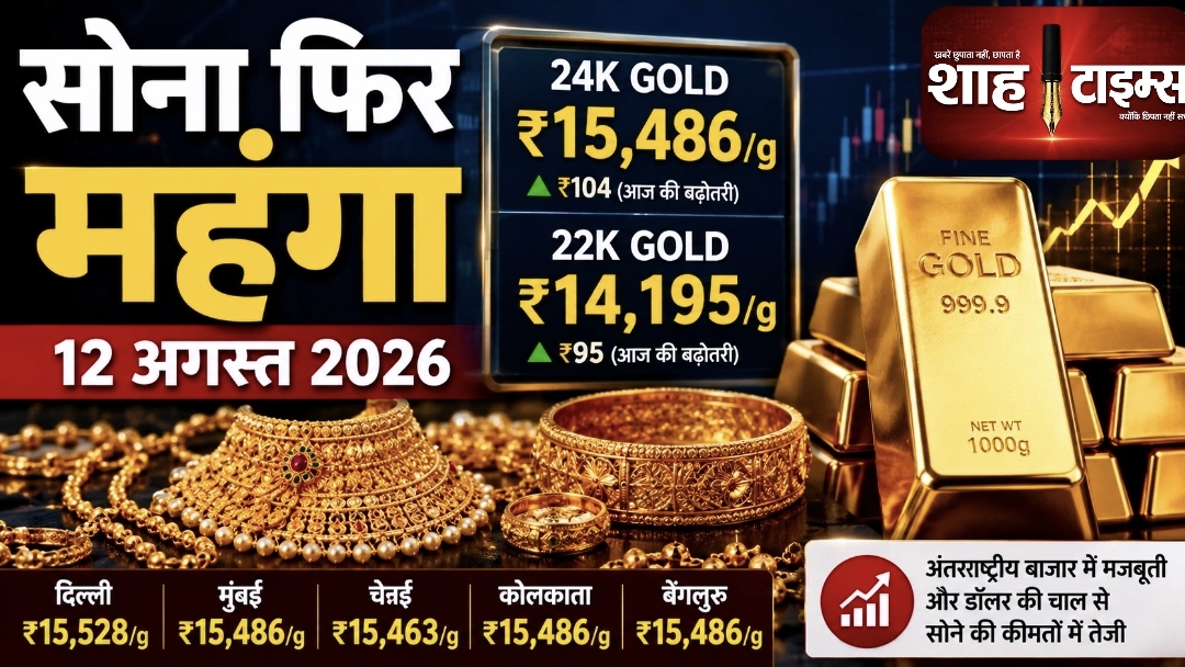 Gold Rate Today: 24K सोना ₹15,486, 22K ₹14,195 पर पहुंचा
