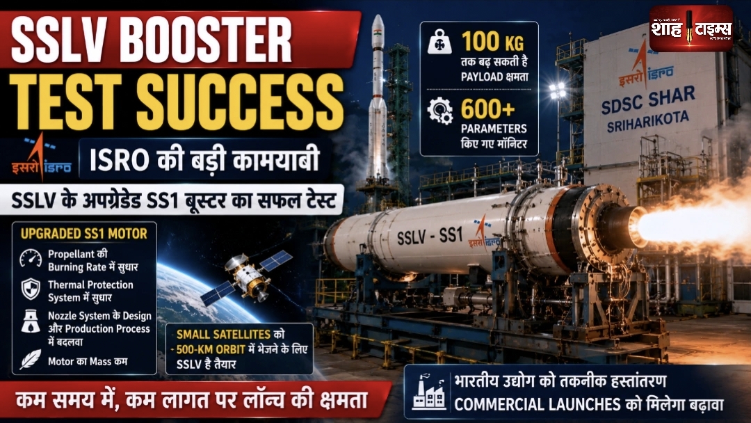 ISRO ने SSLV के अपग्रेडेड SS1 बूस्टर का सफल टेस्ट किया