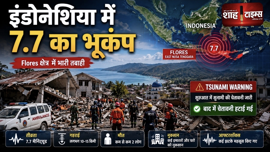 Indonesia Earthquake: Flores में 7.7 तीव्रता का भूकंप