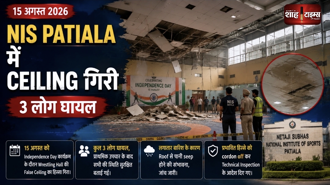 Patiala NIS में Ceiling Collapse, 3 छात्र घायल
