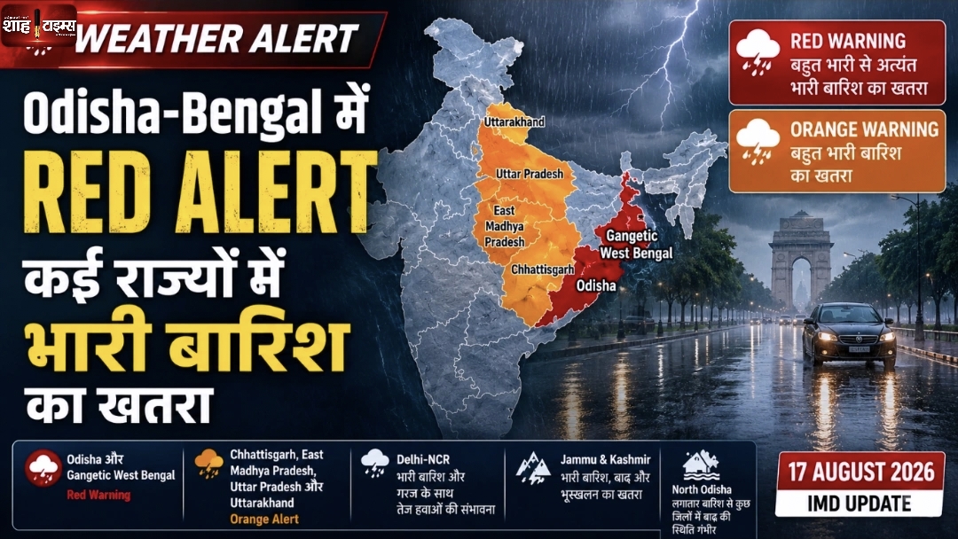 Weather Alert Today: Odisha-बंगाल में Red Warning, भारी बारिश