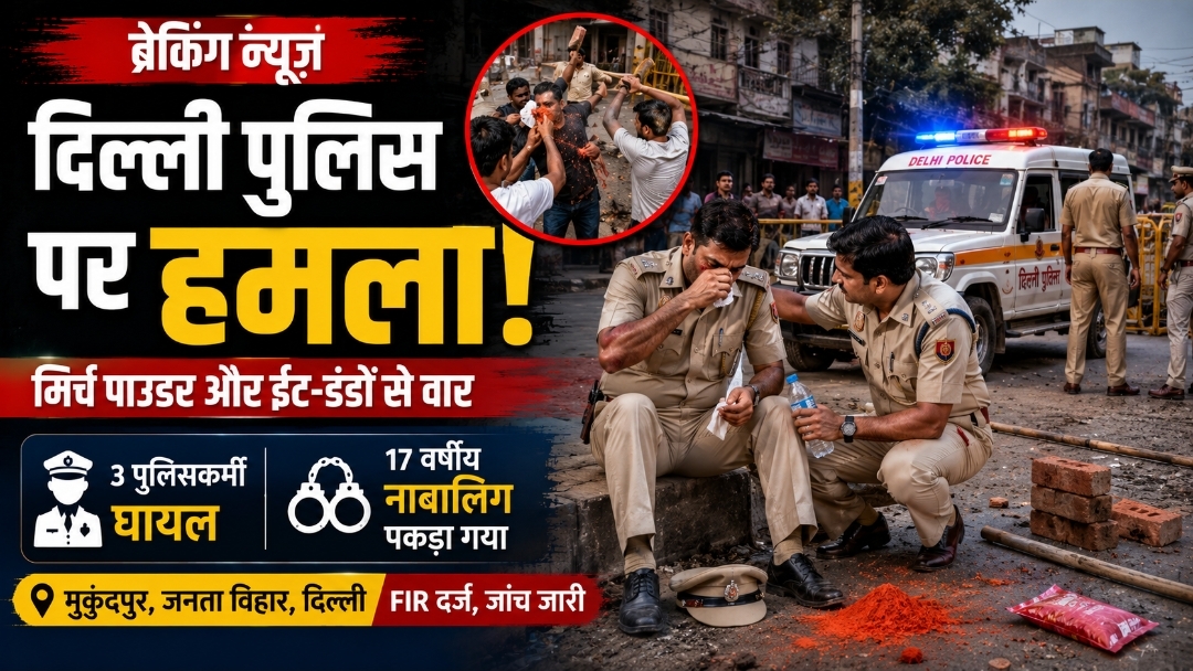 दिल्ली पुलिस हमला: बाइक विवाद के बाद 3 जवान घायल