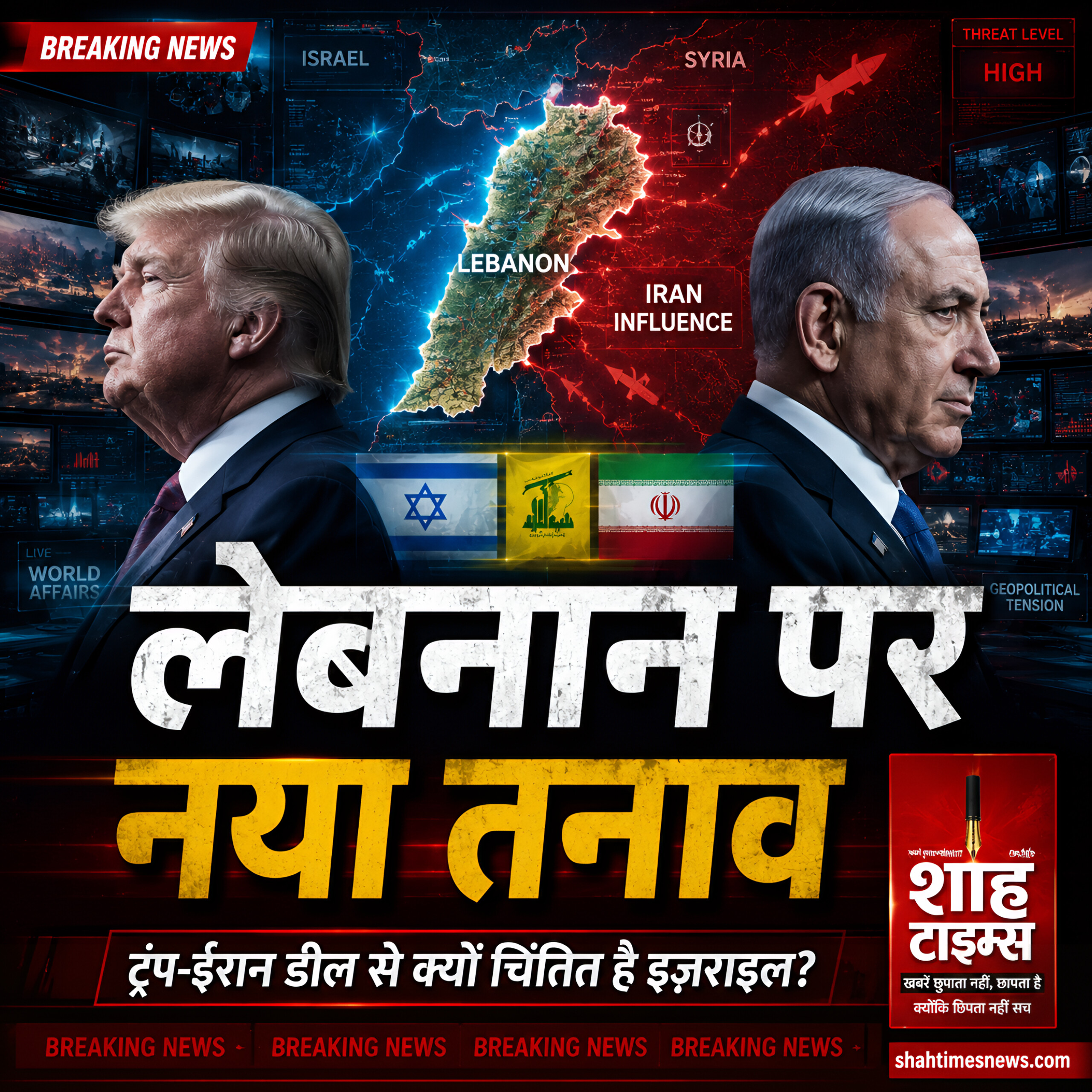 ट्रंप-ईरान समझौते से बढ़ी इज़राइल की चिंता, लेबनान बना नया तनाव केंद्र