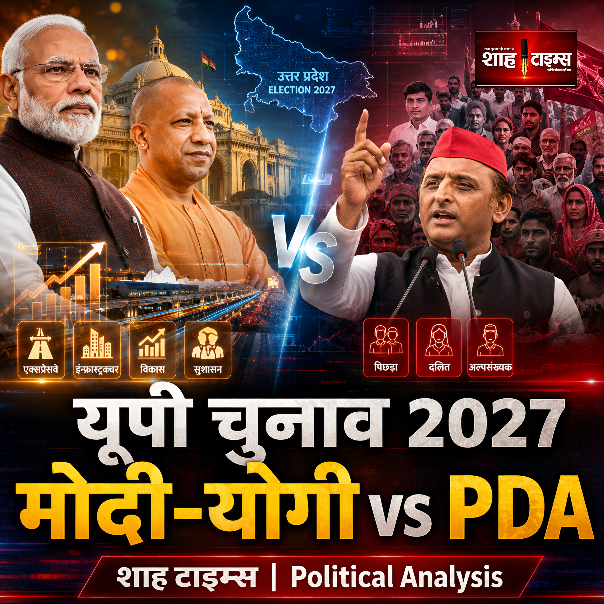 यूपी चुनाव 2027: मोदी-योगी बनाम PDA, किसकी रणनीति पड़ेगी भारी?
