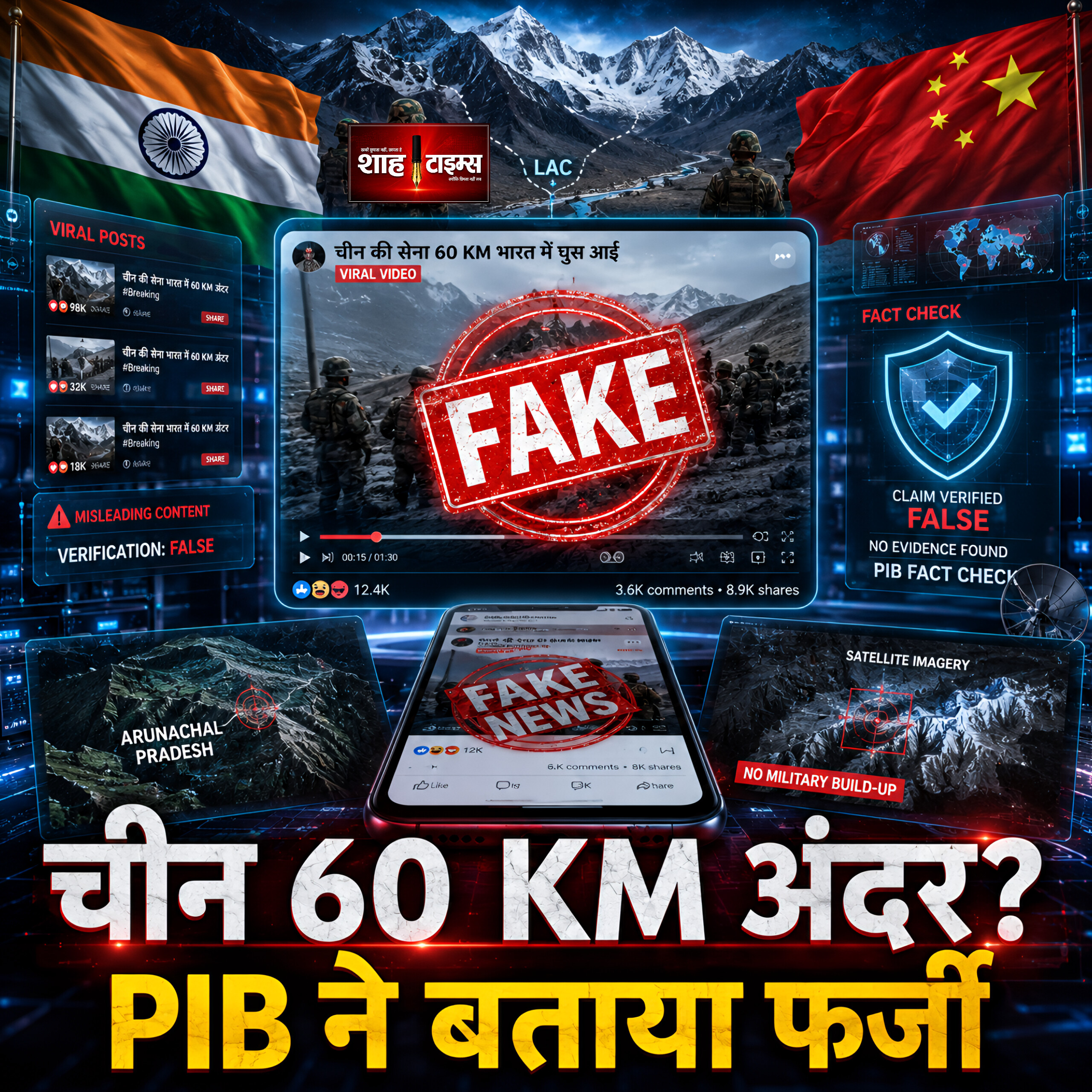 चीन 60 किमी अंदर घुस आया? वायरल दावे पर फैक्ट-चेक में सामने आई सच्चाई
