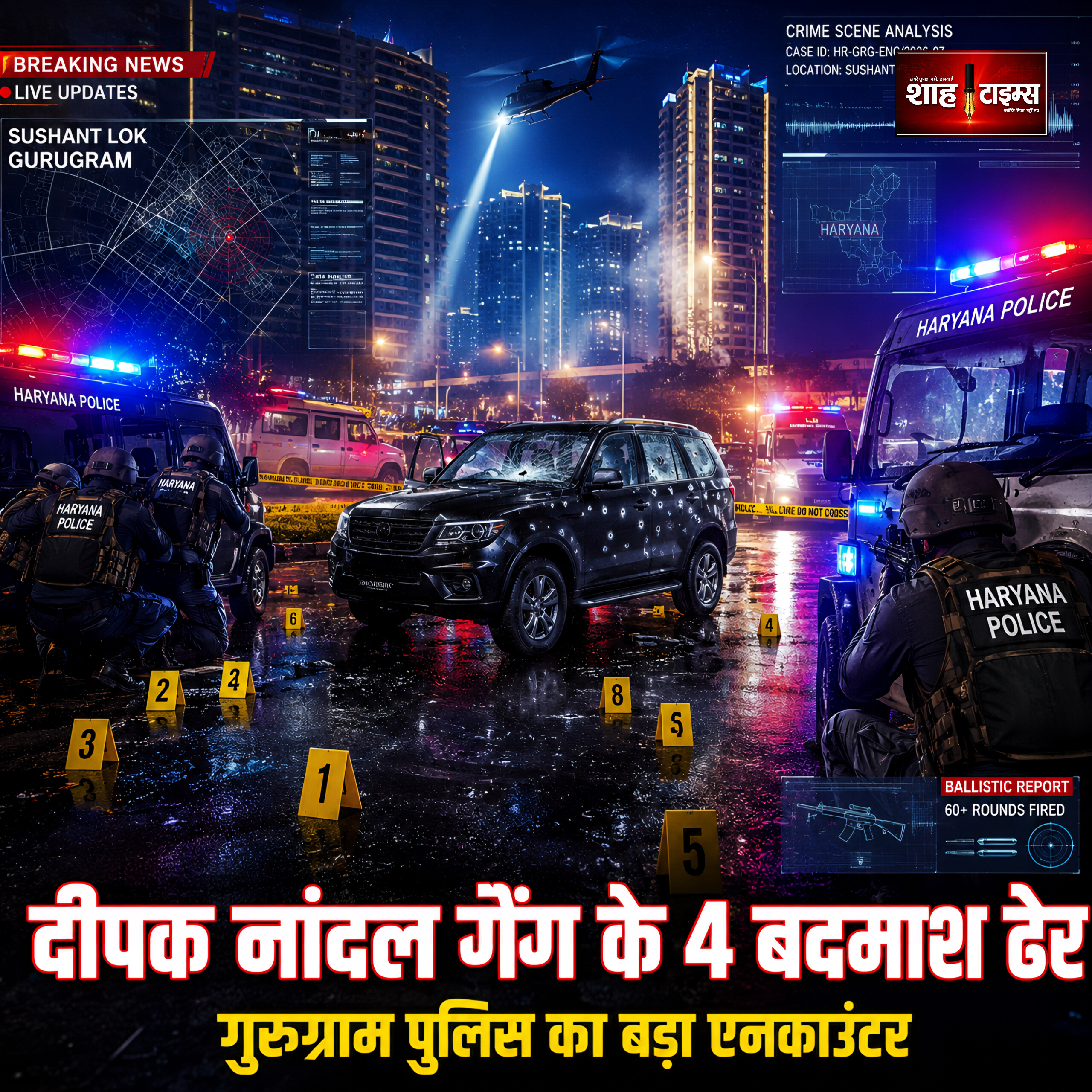 गुरुग्राम एनकाउंटर : रंगदारी नेटवर्क पर बड़ा प्रहार