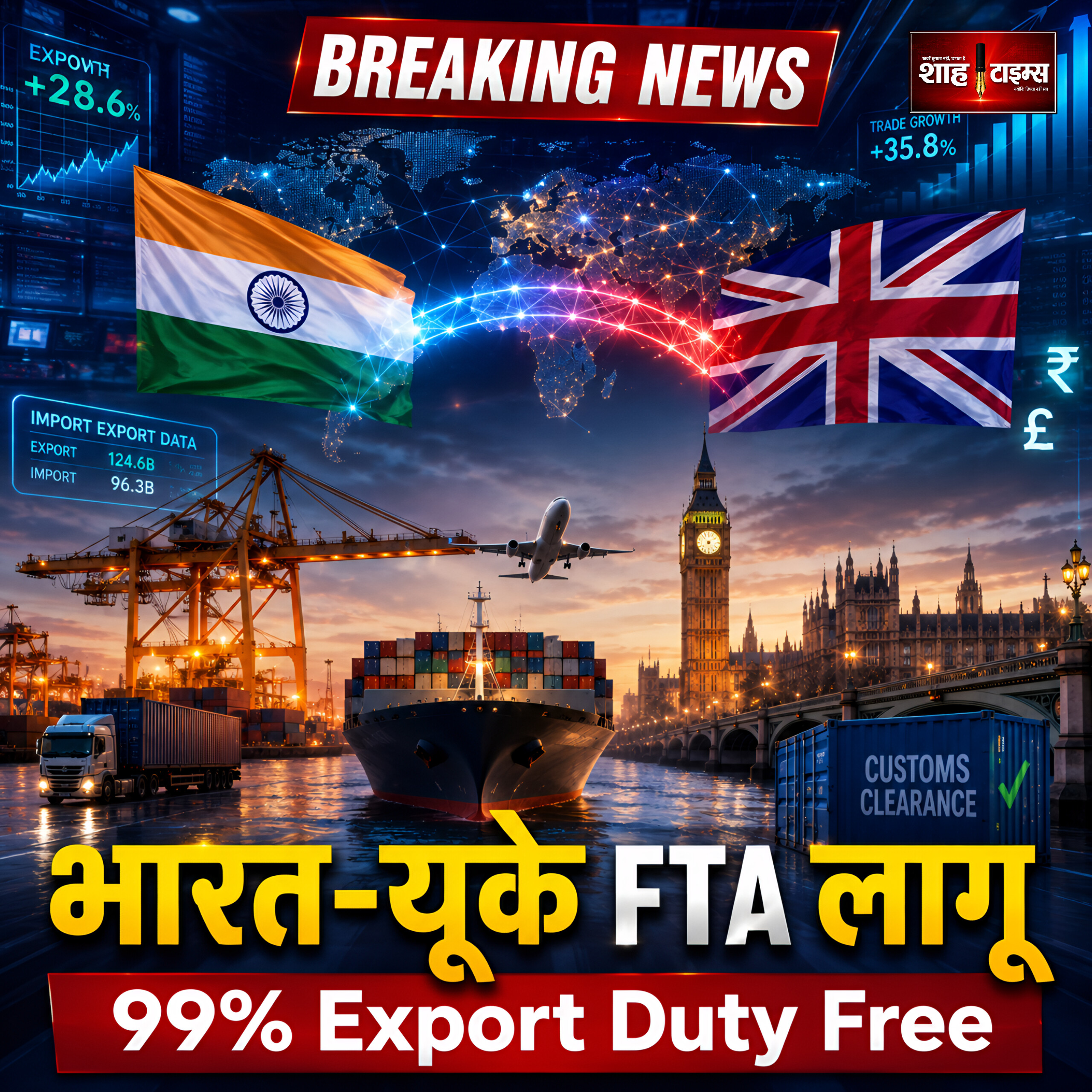 भारत-यूके FTA से खुला ब्रिटिश बाज़ार, कारोबार और रोज़गार को नई रफ़्तार