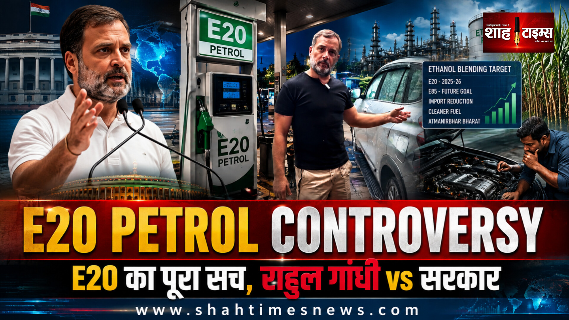 ई20 पेट्रोल विवाद: राहुल गांधी का सरकार पर हमला, क्या सचमुच खतरे में हैं वाहन?