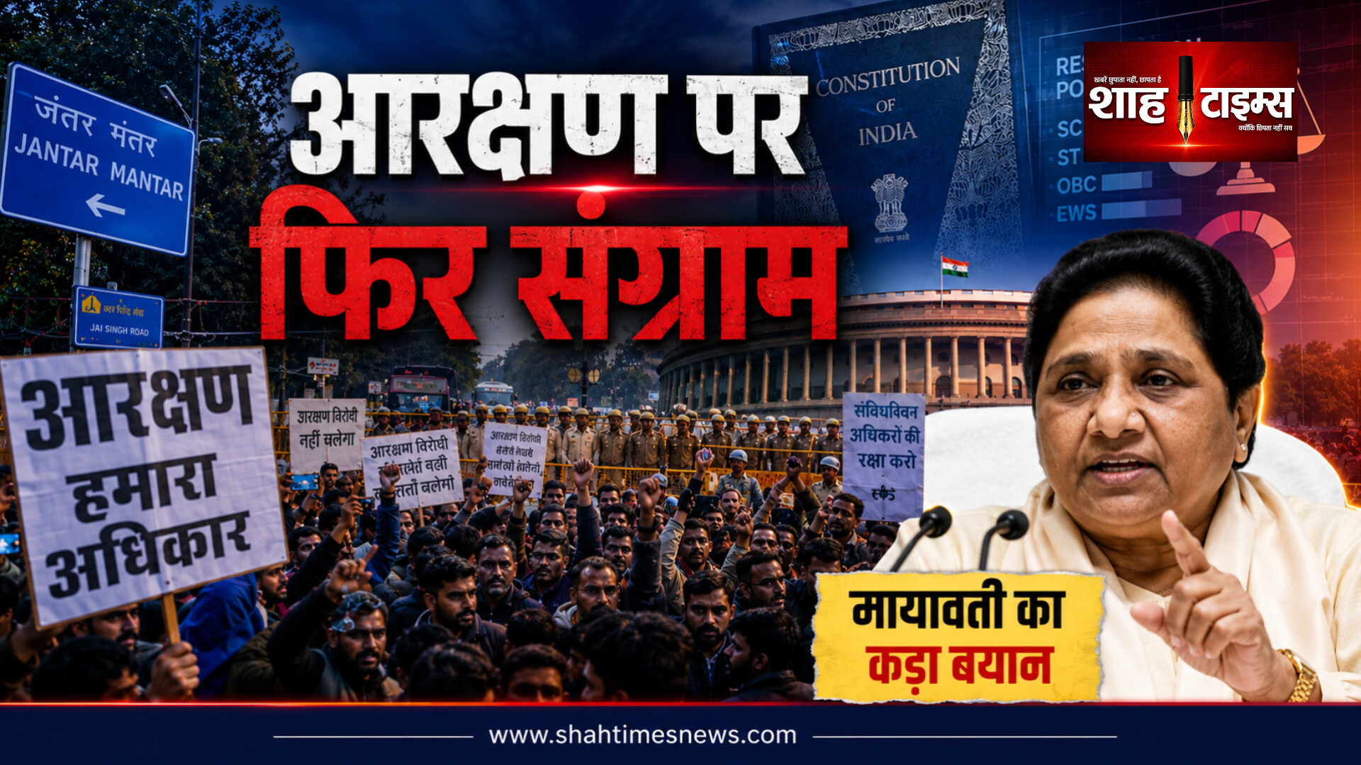 आरक्षण सुधार पर दिल्ली से यूपी तक प्रदर्शन, मायावती के बयान से बढ़ी सियासी बहस
