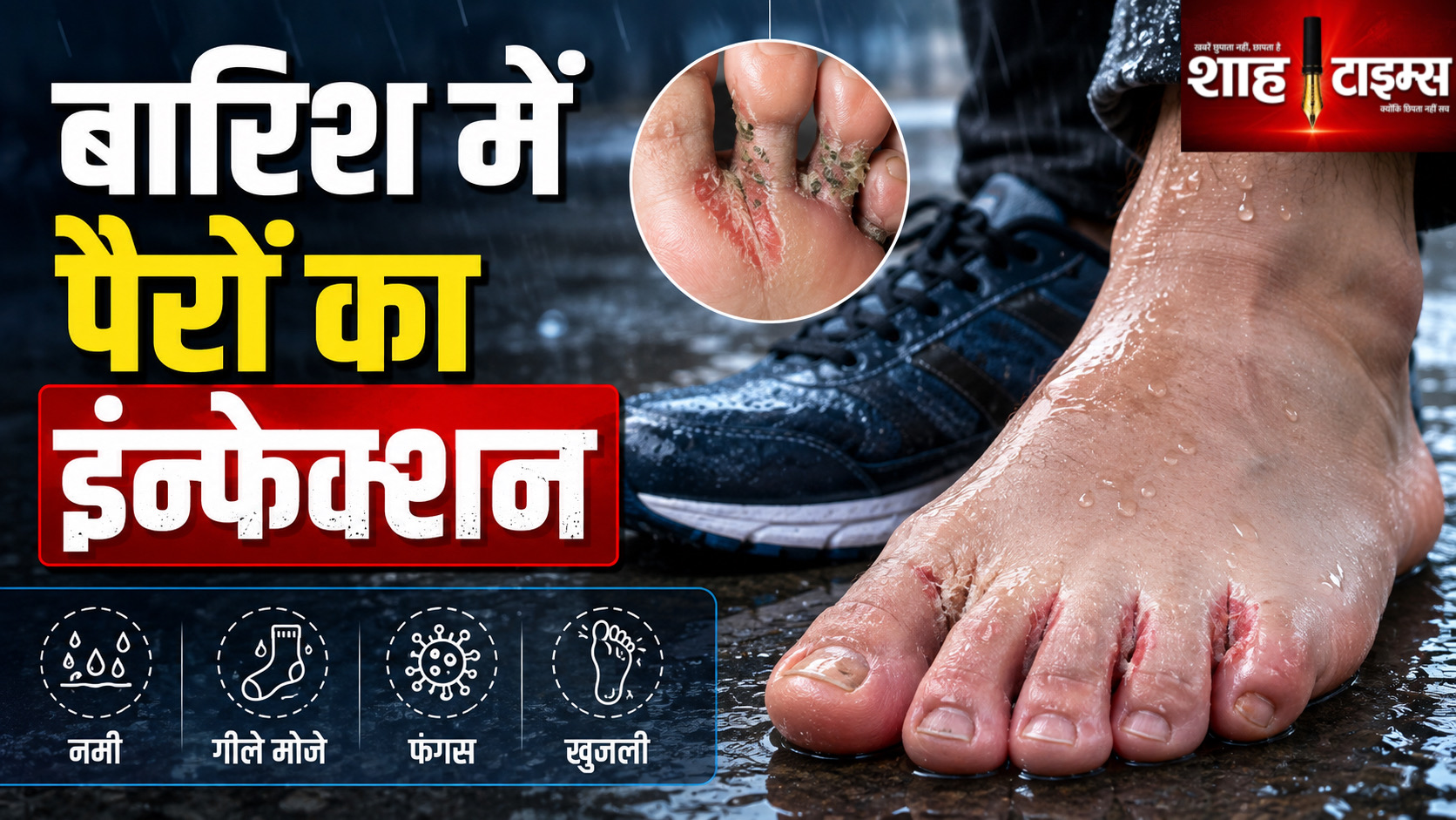 बारिश में पैरों में फंगल इंफेक्शन क्यों होता है? जानिए कारण
