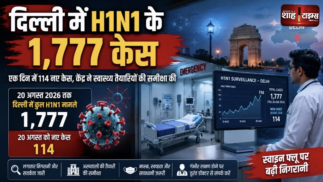 दिल्ली में H1N1 मामलों में तेज़ बढ़ोतरी, 1,777 केस दर्ज