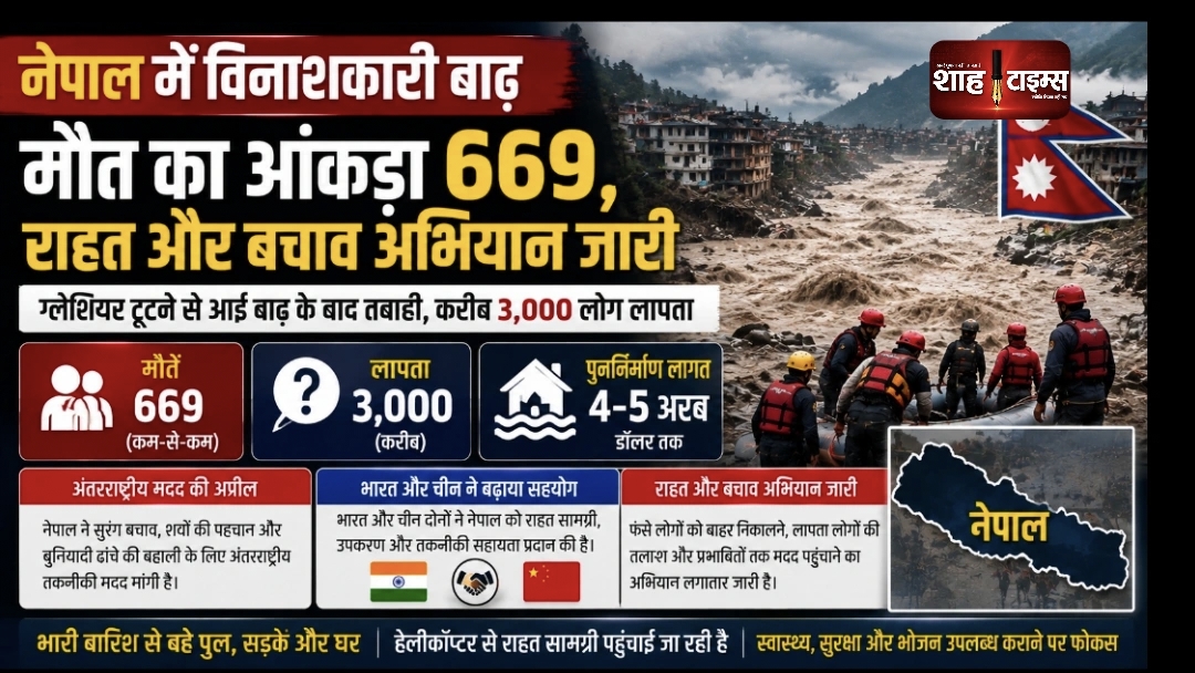 नेपाल में विनाशकारी बाढ़: 669 मौतें, 2,400 से ज्यादा लापता; राहत-बचाव अभियान तेज