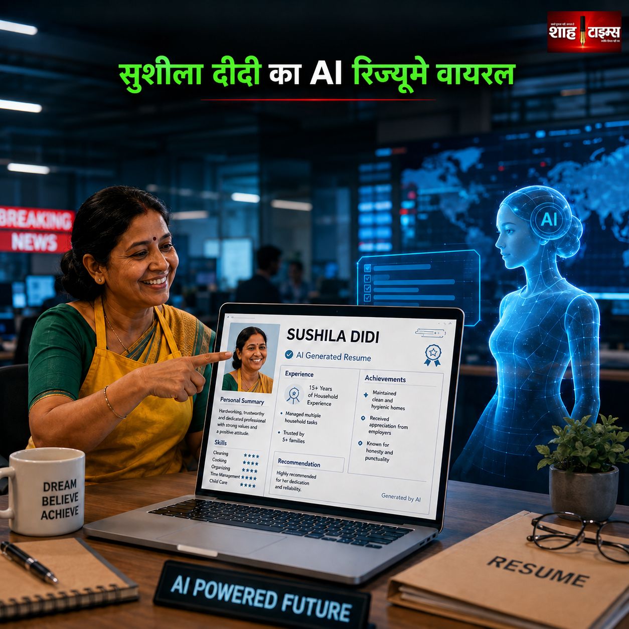 AI रिज्यूमे हुआ वायरल, 'सुशीला दीदी' ने खुद को बताया सुरक्षित AI एजेंट