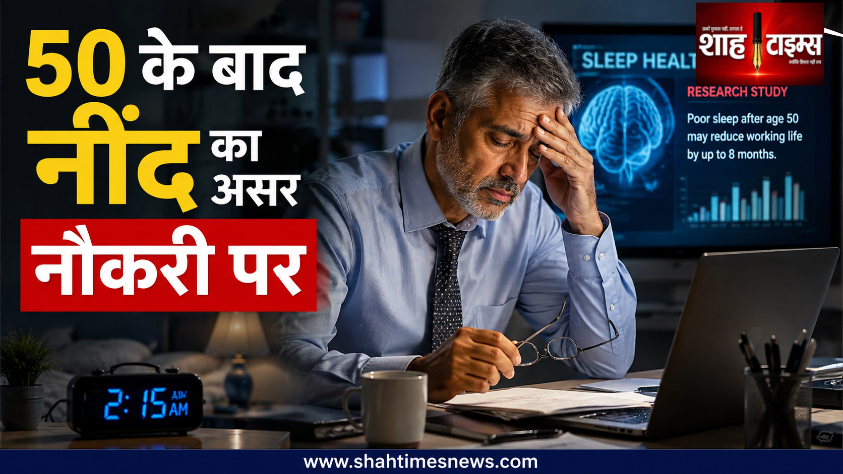 अनिद्रा का असर नौकरी पर भी, 50 के बाद 8 महीने घट सकती है कामकाजी उम्र