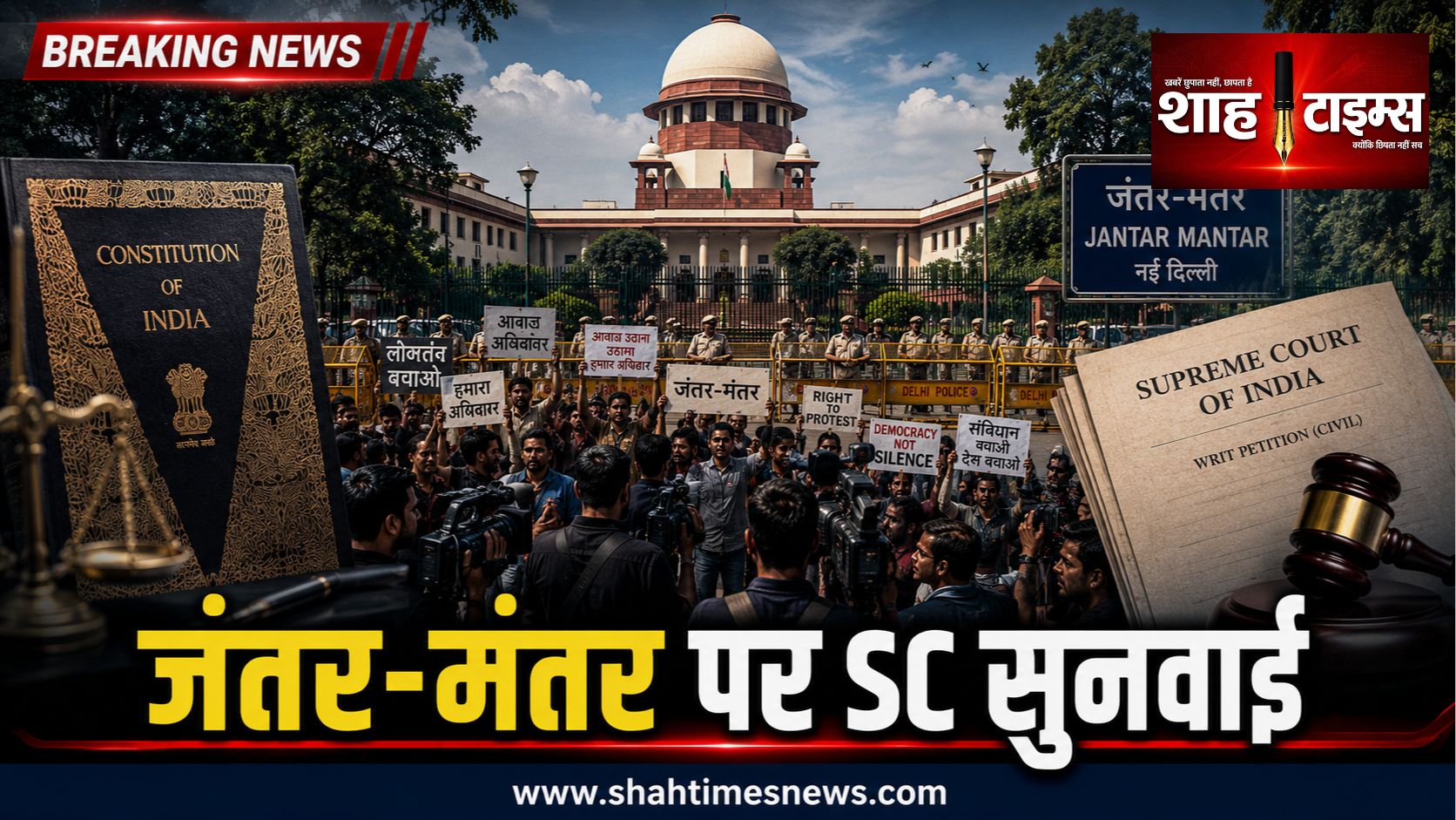 जंतर-मंतर के विकल्प पर सुप्रीम कोर्ट करेगा सुनवाई, प्रदर्शन अधिकार पर नई बहस