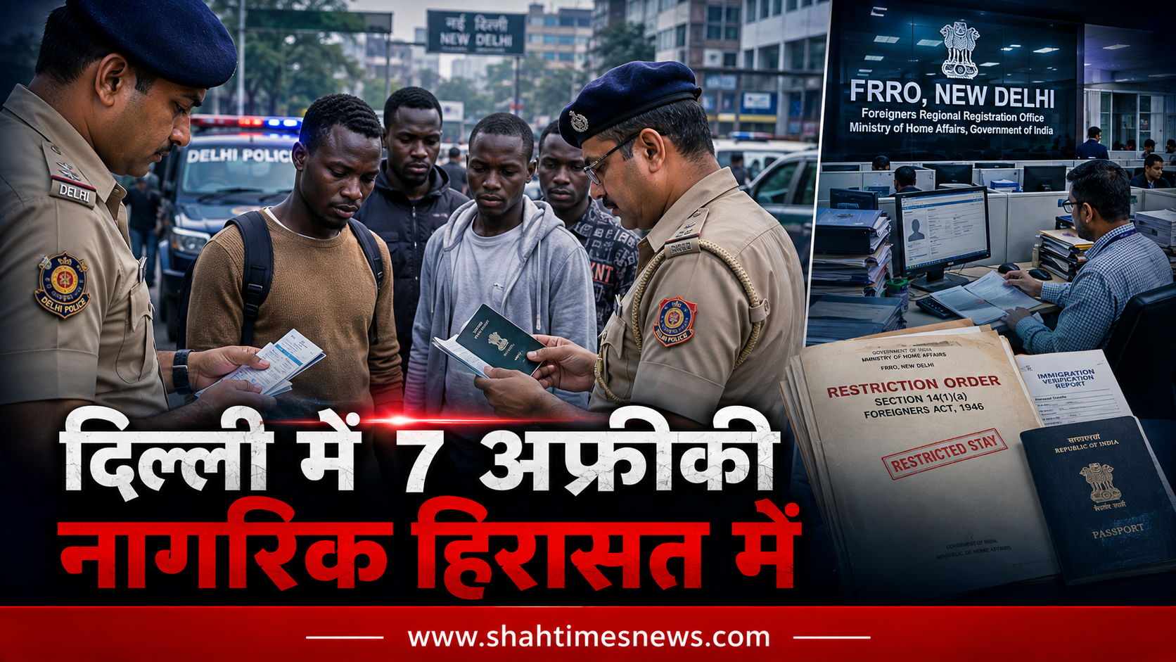 दिल्ली में 7 अफ्रीकी नागरिक हिरासत में, निर्वासन की तैयारी