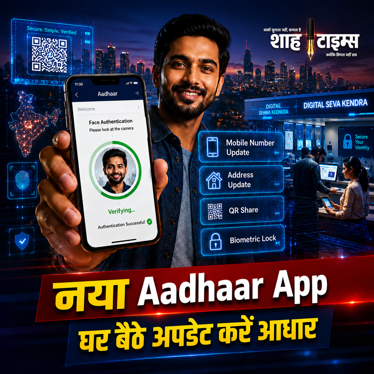 आधार ऐप अपडेट: नया Aadhaar App लॉन्च, घर बैठे बदलें मोबाइल नंबर और पता