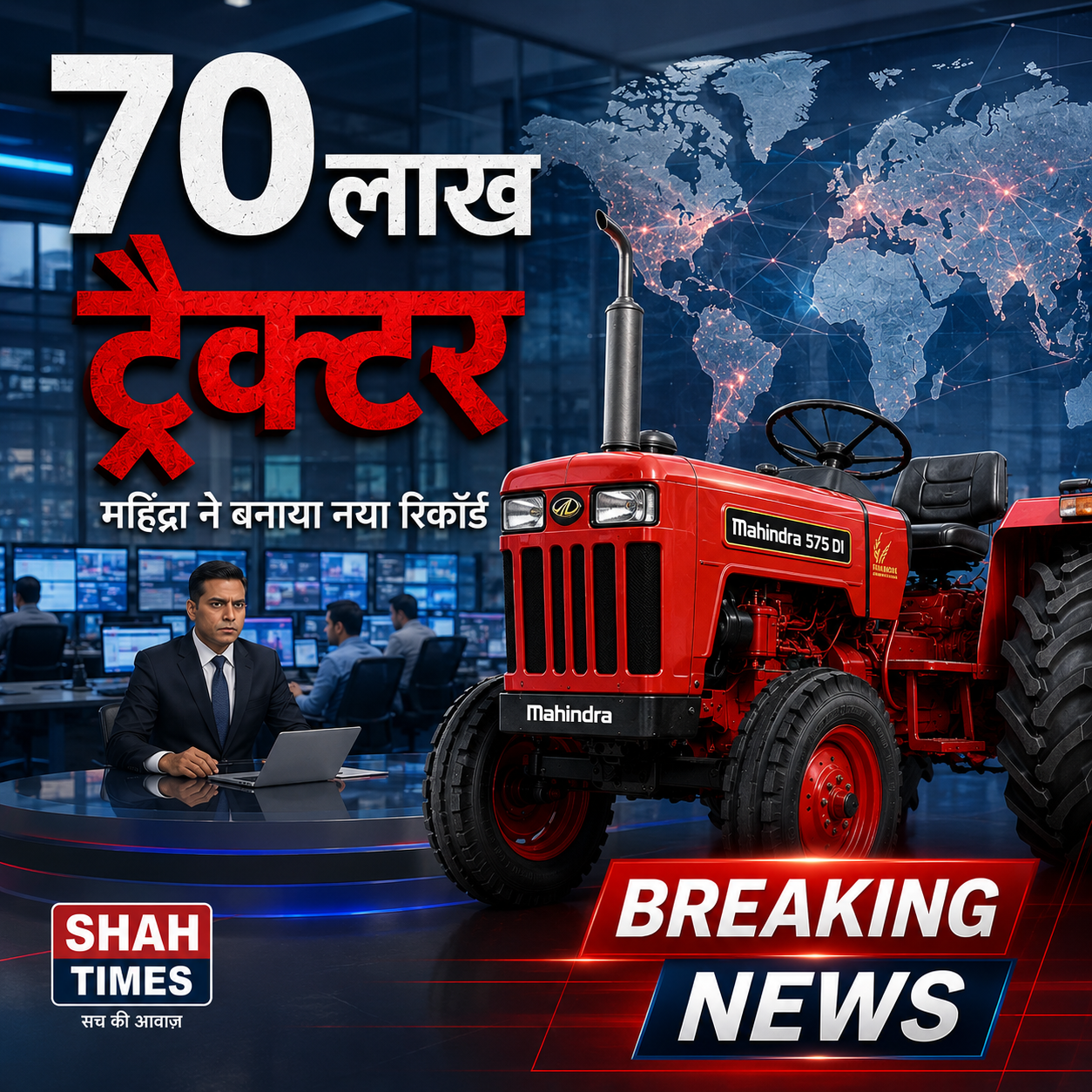 महिंद्रा ने 70 लाख ट्रैक्टर उत्पादन का ऐतिहासिक रिकॉर्ड बनाया