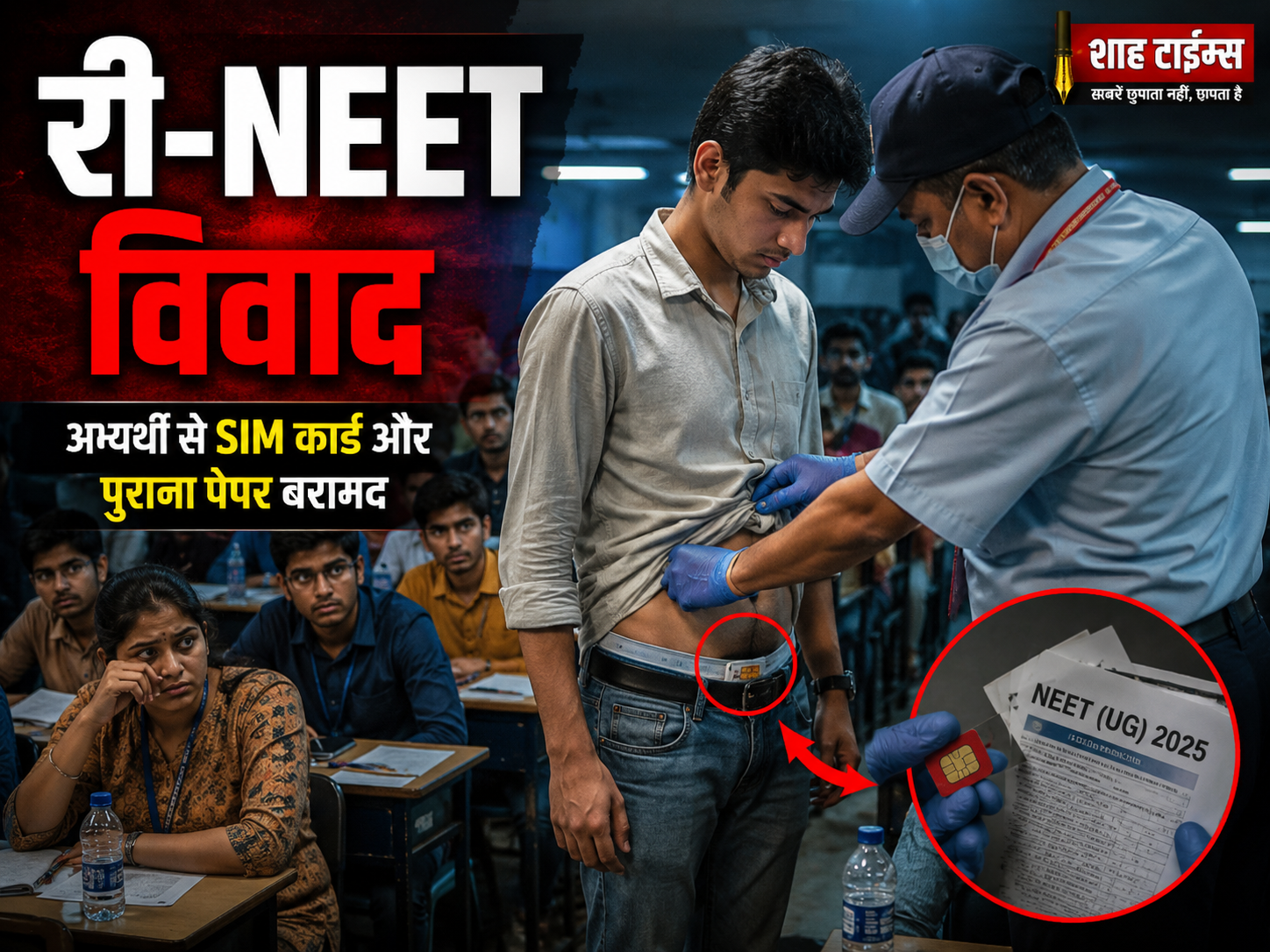 री-NEET परीक्षा में वाराणसी सेंटर पर अभ्यर्थी से SIM और पुराना पेपर बरामद