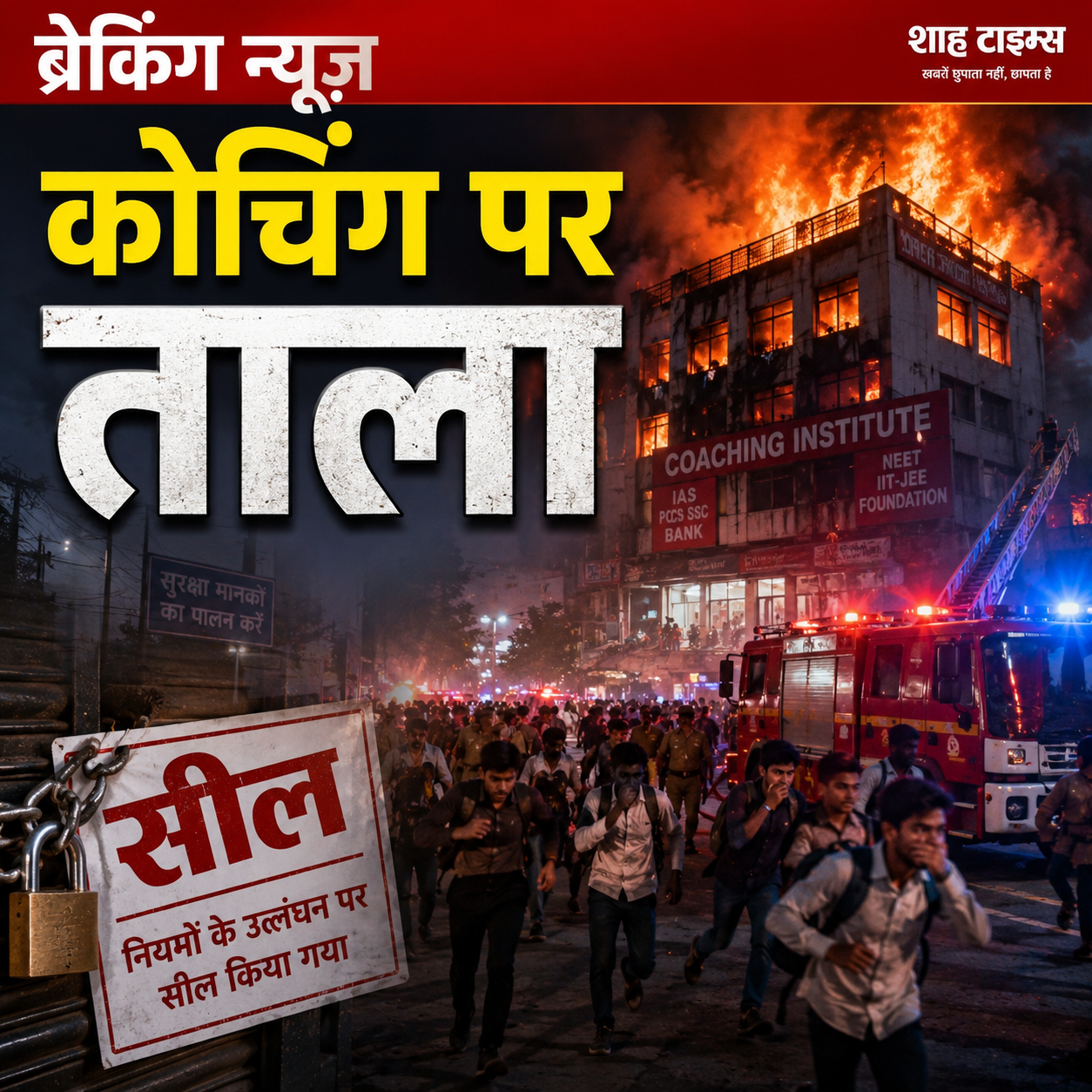 लखनऊ अग्निकांड के बाद एक्शन: खान सर समेत 100+ कोचिंग संस्थान सील