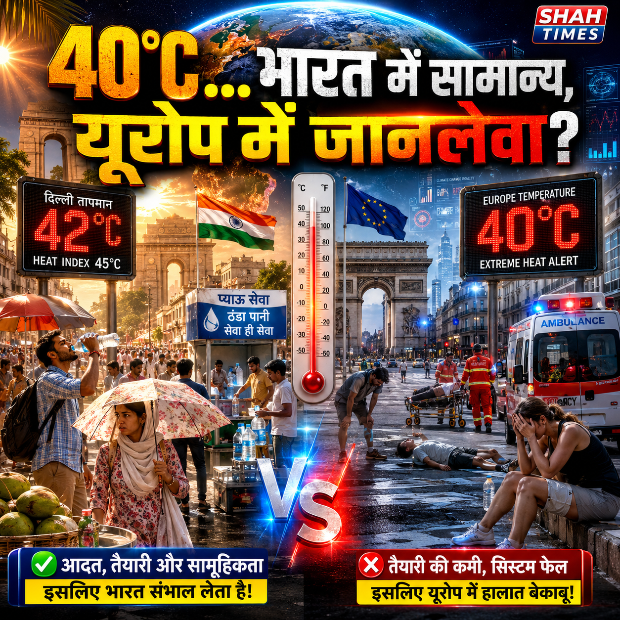 40°C Heatwave: यूरोप में जानलेवा, भारत में अपेक्षाकृत कम घातक क्यों? पूरी पड़ताल