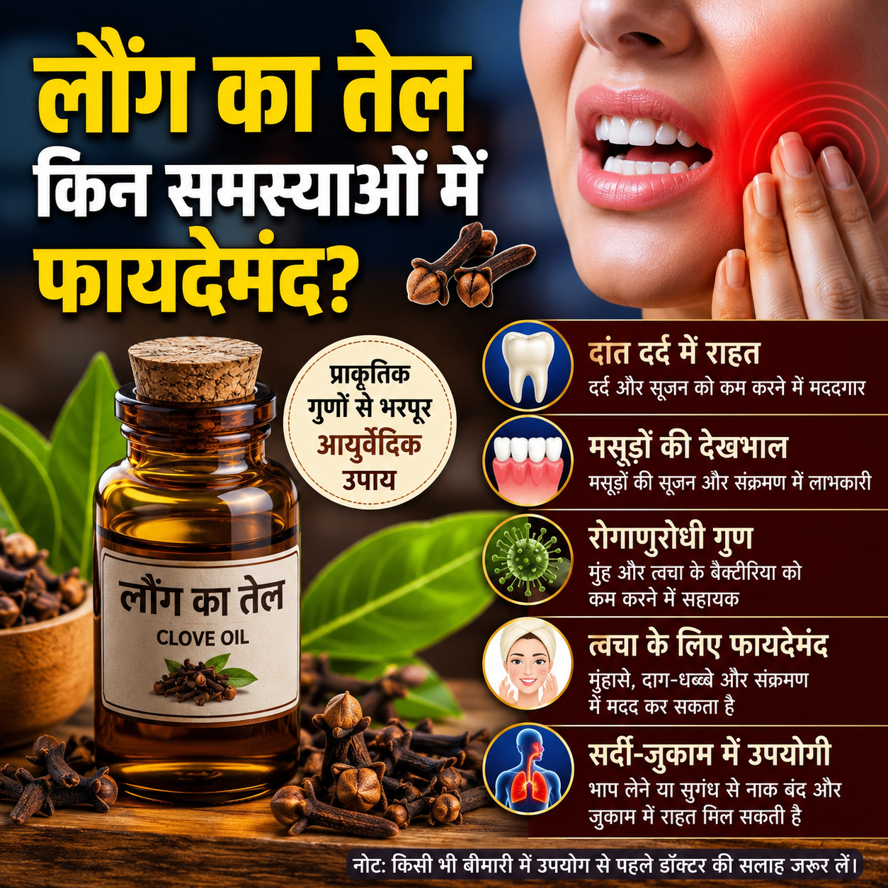 लौंग का तेल किन समस्याओं में आता है काम, जानिए पूरी जानकारी