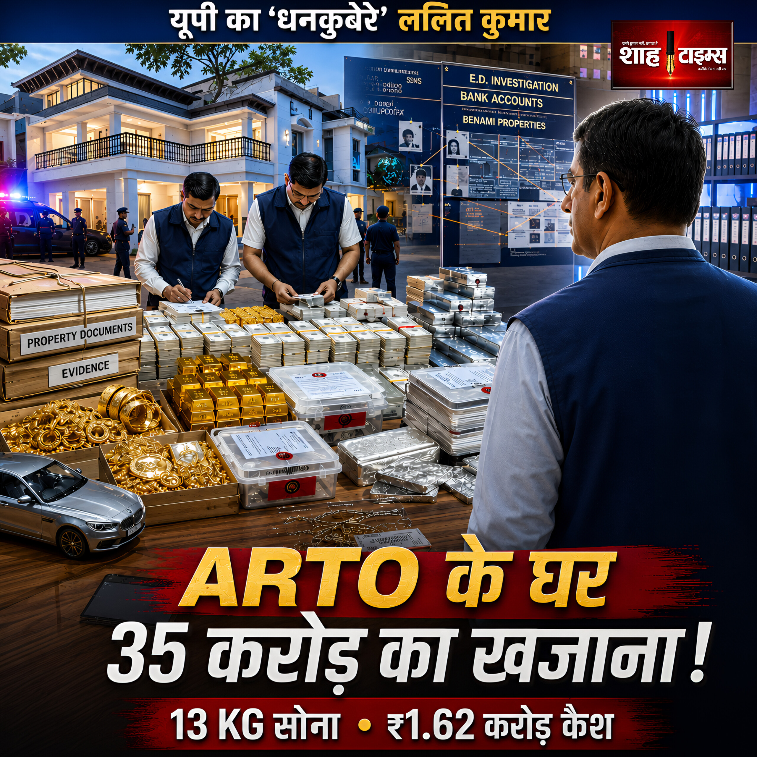 यूपी के पूर्व ARTO ललित कुमार पर विजिलेंस का बड़ा एक्शन, 35 करोड़ की संपत्ति का खुलासा