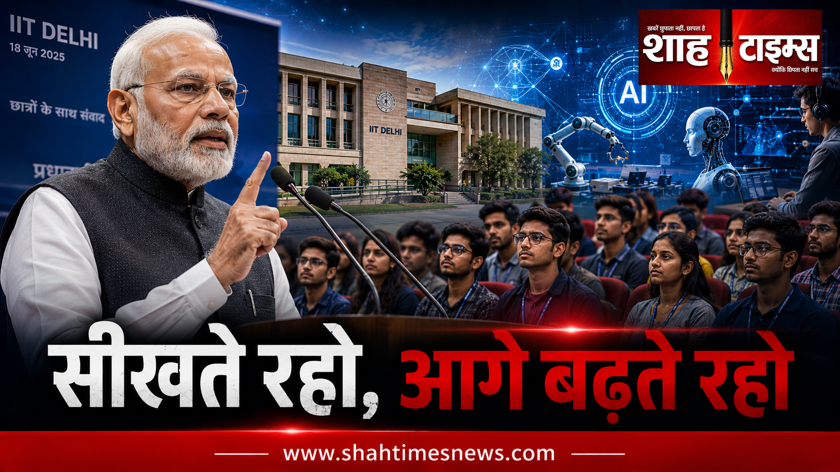 IIT दिल्ली में PM मोदी बोले, जो सीखता रहेगा वही जीतेगा