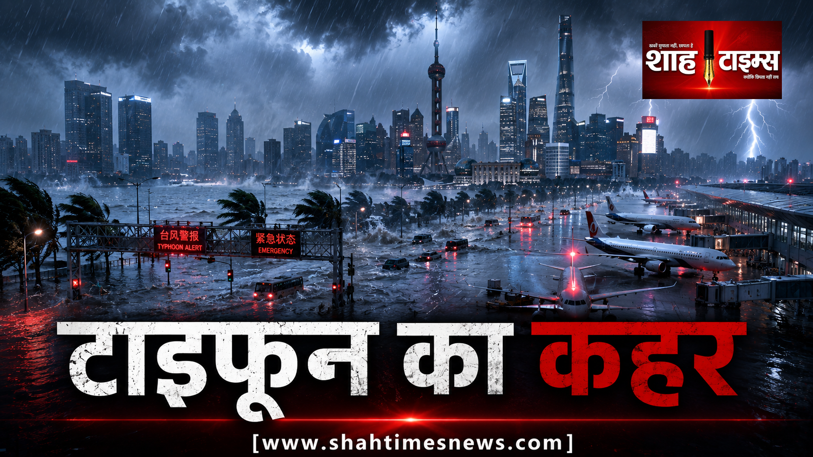 टाइफून डॉल्फिन का कहर: शंघाई में 1300 फ्लाइट्स रद्द