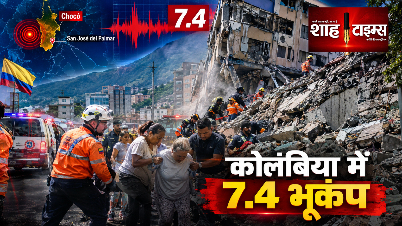 कोलंबिया में भूकंप से तबाही, इमारतें मलबे में तब्दील