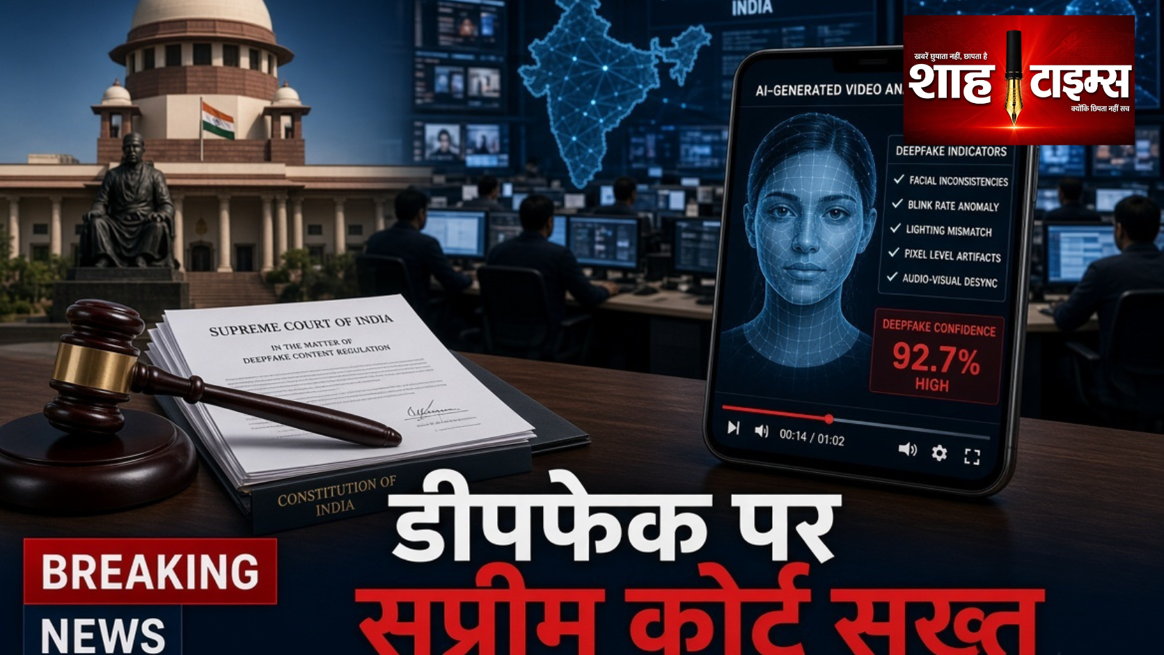डीपफेक अपराधों पर सुप्रीम कोर्ट सख्त, केंद्र से इमरजेंसी रिस्पॉन्स मैकेनिज्म पर विचार करने को कहा