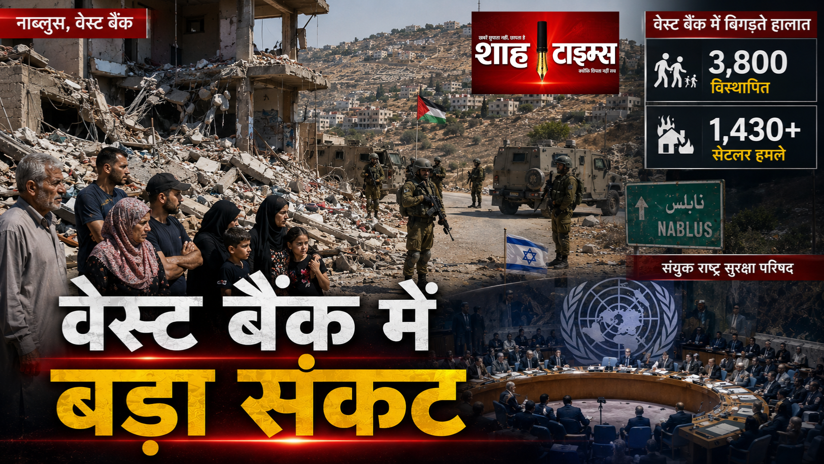 वेस्ट बैंक में इज़राइली छापे जारी, UN ने बताया ‘ब्रेकिंग पॉइंट’