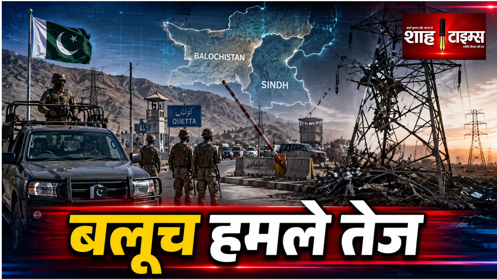 बलूच समूहों के हमले तेज, पाकिस्तानी फौज और इंफ्रास्ट्रक्चर निशाने पर