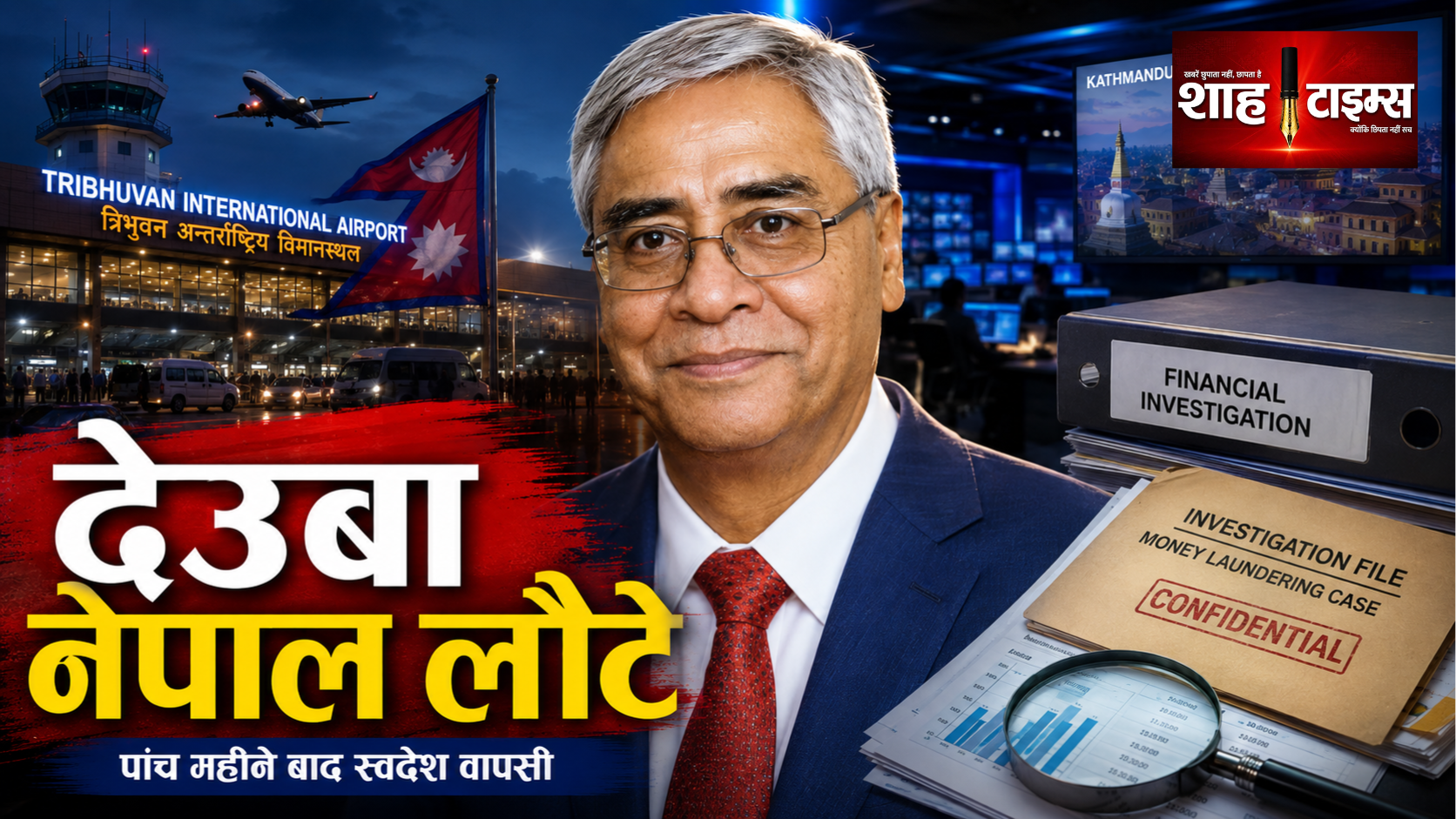 नेपाल के पूर्व PM शेर बहादुर देउबा पांच महीने बाद स्वदेश लौटे