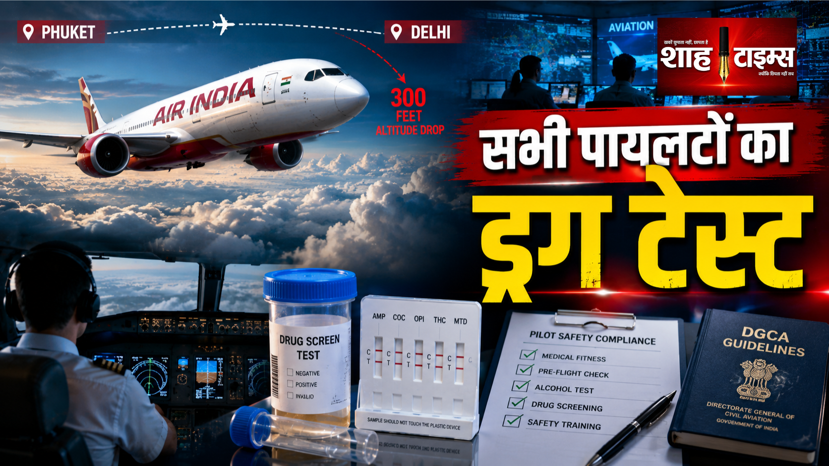 एयर इंडिया पायलट ड्रग टेस्ट: सभी पायलटों की होगी जांच