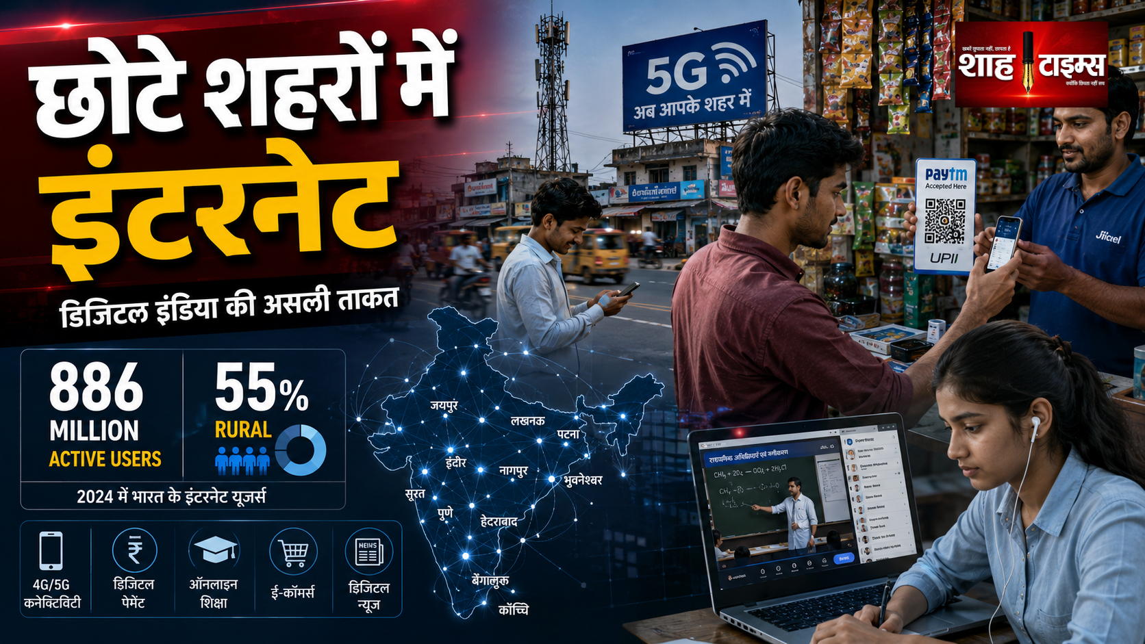 क्या छोटे शहरों में इंटरनेट इस्तेमाल तेजी से बढ़ रहा है?