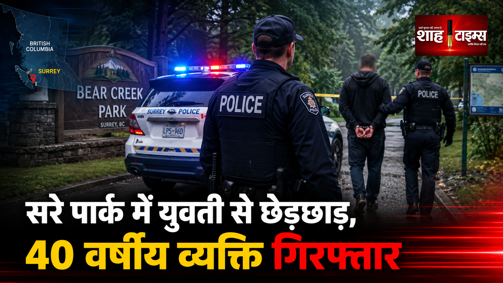 कनाडा के पार्क में युवती से कथित यौन उत्पीड़न, भारतीय मूल का व्यक्ति गिरफ्तार