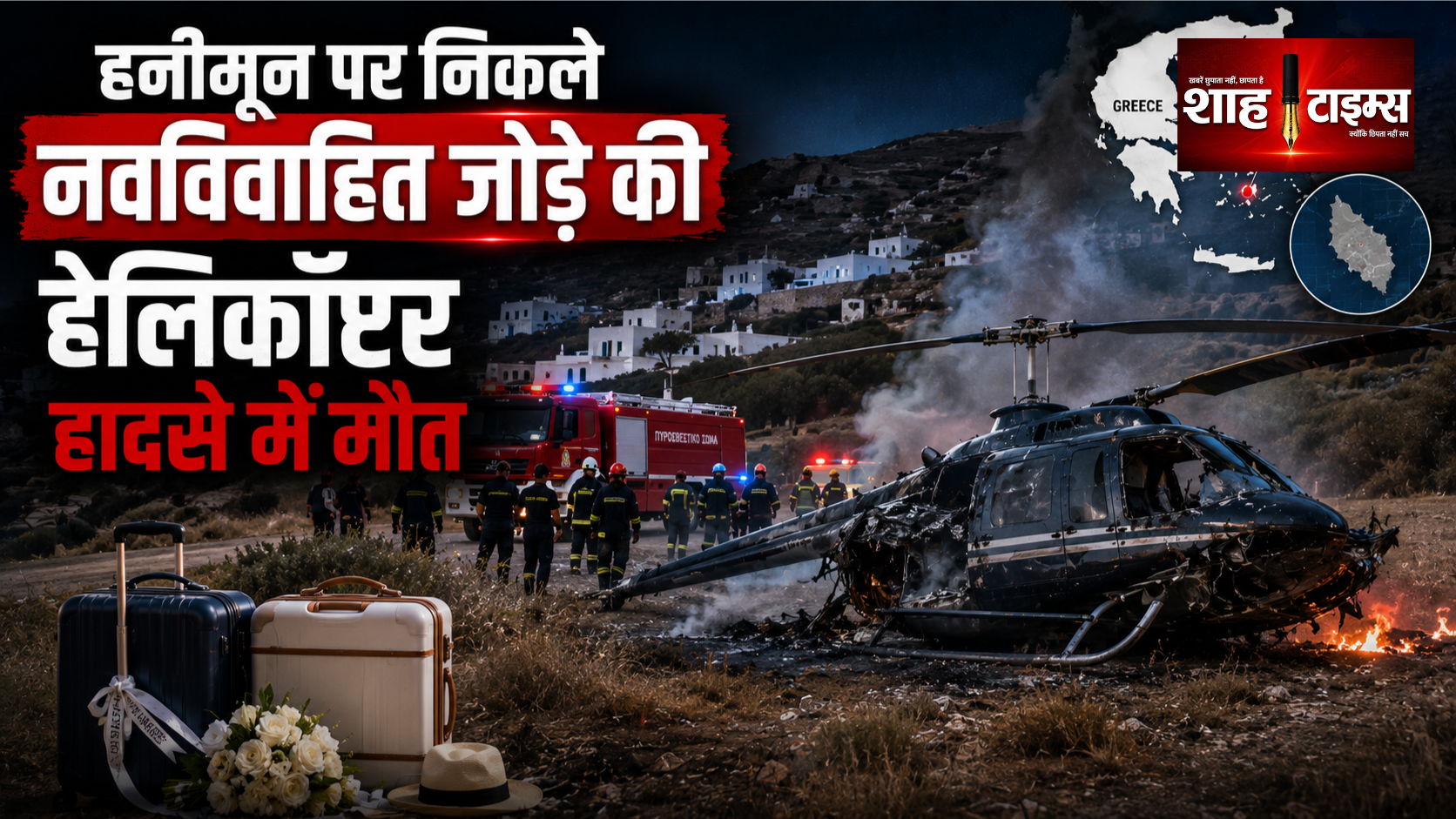 हनीमून पर निकले नवविवाहित जोड़े की हेलिकॉप्टर हादसे में मौत