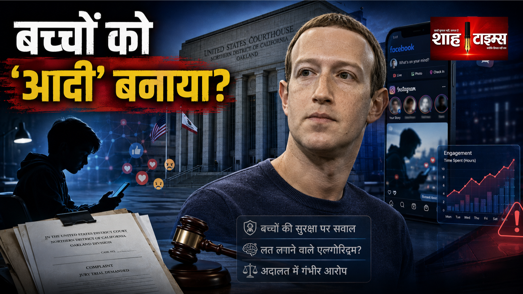 Meta पर बच्चों को सोशल मीडिया का आदी बनाने का आरोप