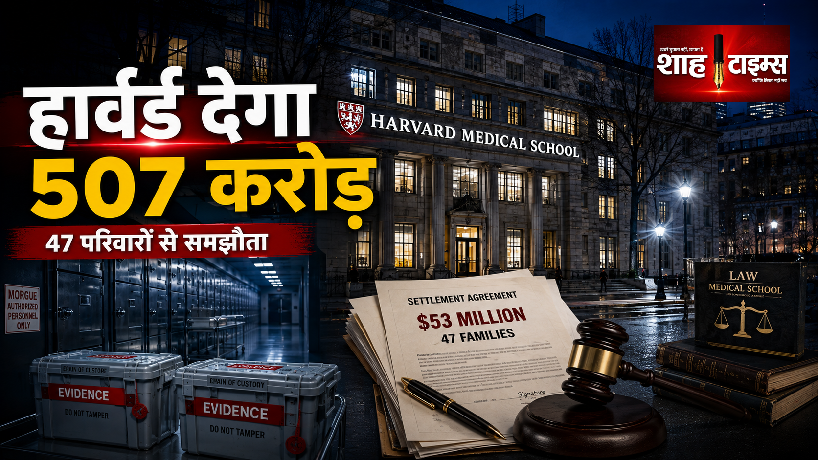 हार्वर्ड देगा 47 परिवारों को 507 करोड़, शवों के अंग बेचने का मामला