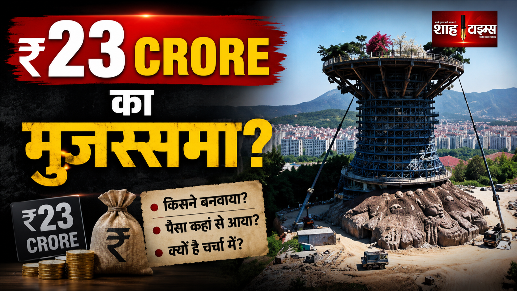 ‘बिग ट्री’ या अजीब मुजस्समा? 23 करोड़ पर बवाल