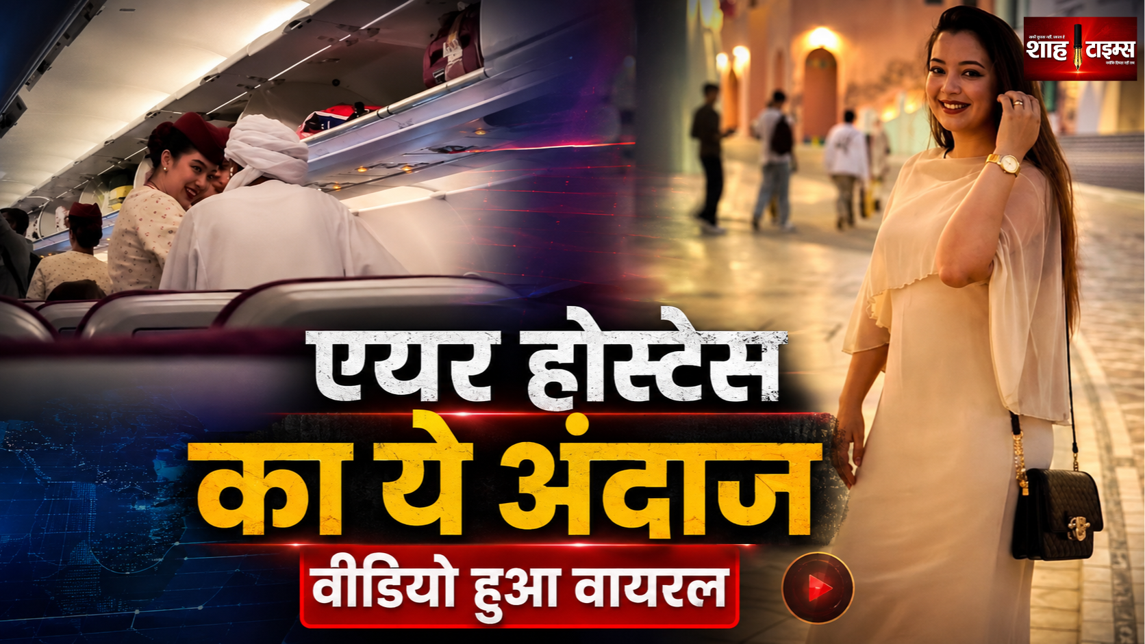 फ्लाइट में बुजुर्ग यात्री की मदद, एयर होस्टेस का अंदाज हुआ वायरल