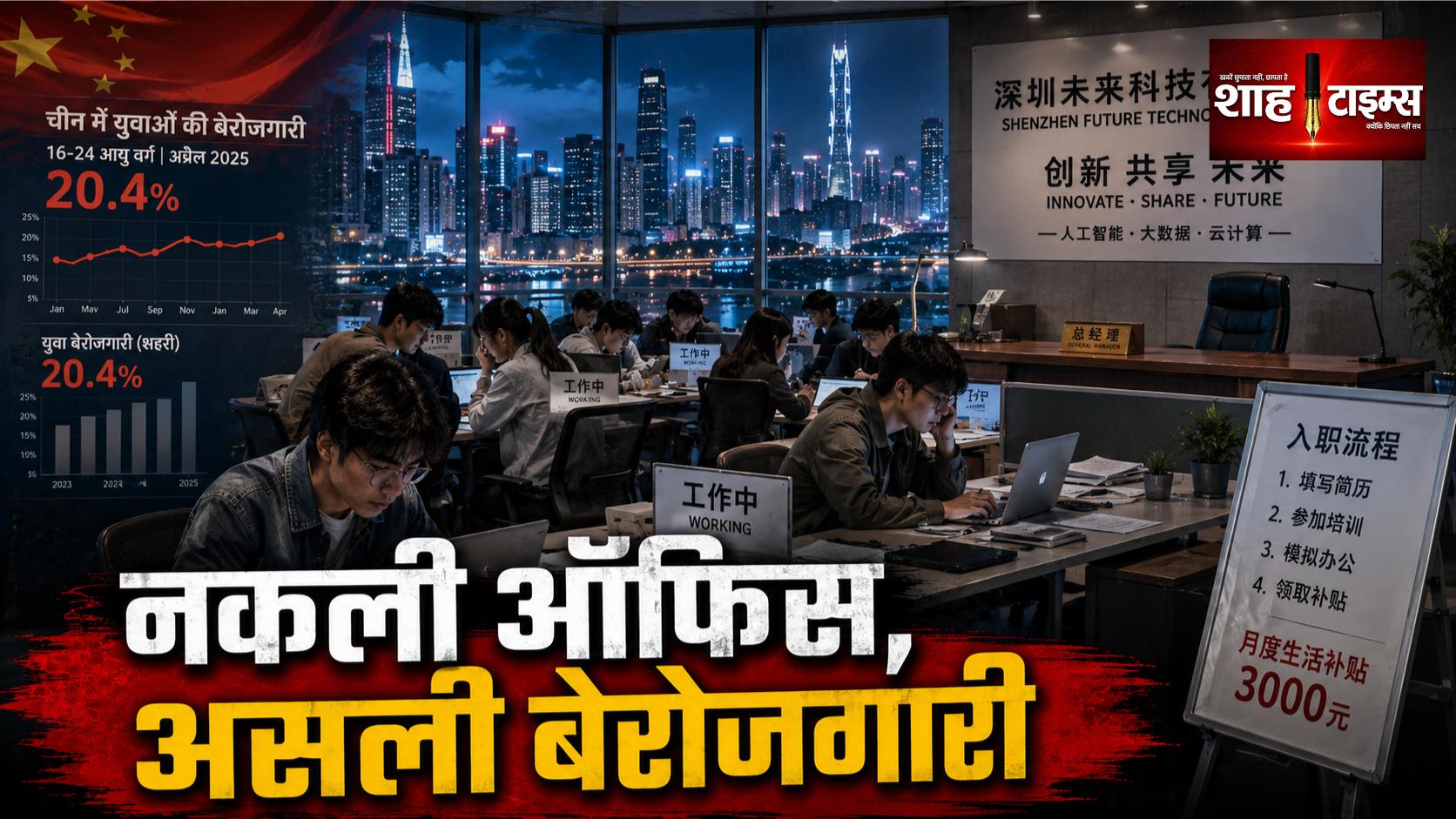 चीन में नकली ऑफिस, नौकरी के लिए युवा दे रहे पैसे