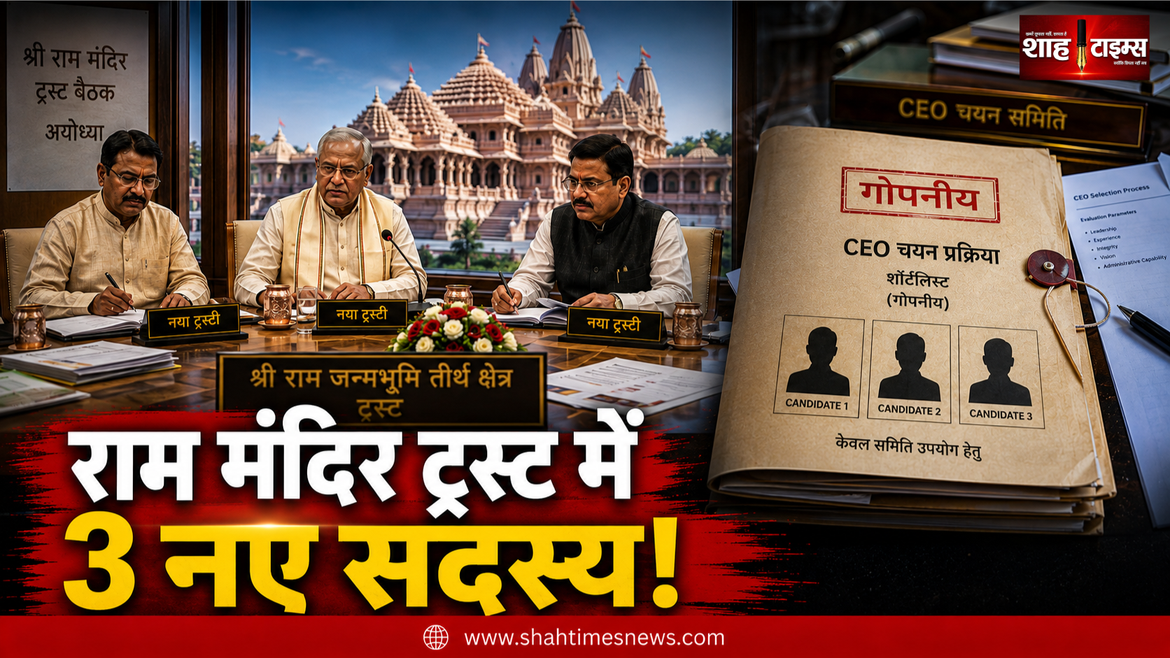 राम मंदिर ट्रस्ट में 3 नए ट्रस्टी शामिल, पहले CEO के नाम पर मंथन तेज